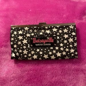 Rare Vintage Betsey Johnson starry clutch or wallet